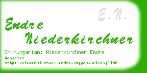 endre niederkirchner business card